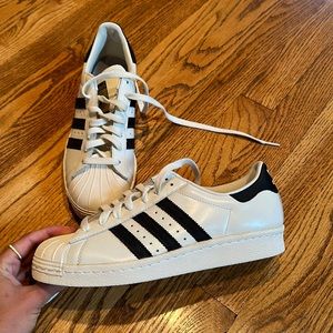 GOLD Special Edition Adidas Superstars. Made in France. REAL Leather. Men’s 7.5.